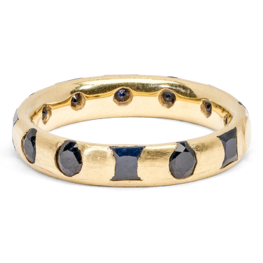 Black Mixed Cut Celeste Ring - Made to Order